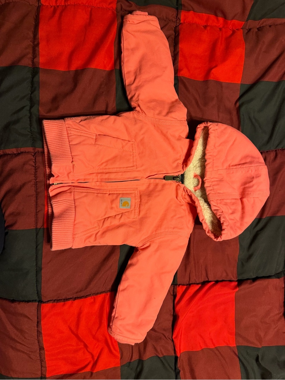 Carhartt Pink Hooded Baby Jacket